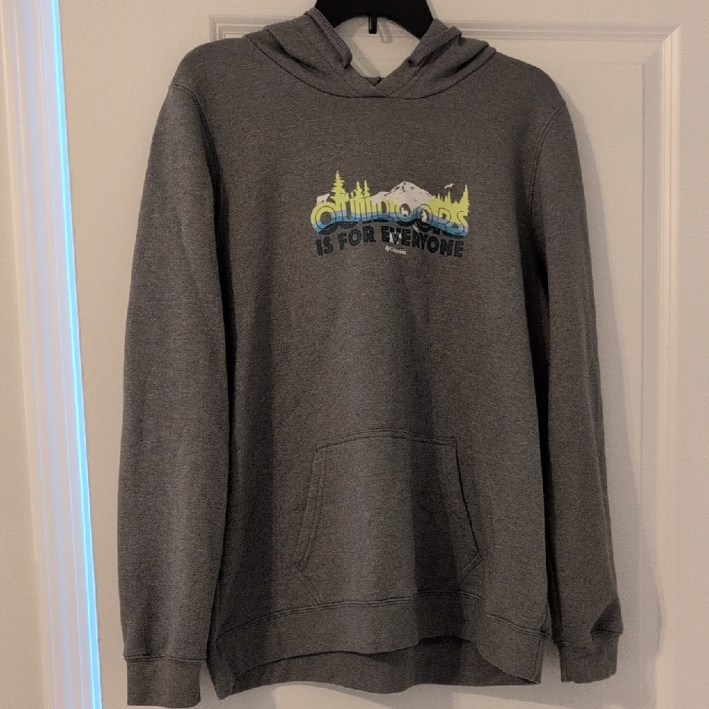 Columbia Gray Hoodie with Outdoor Graphic